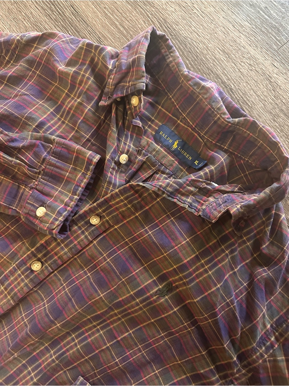Ralph Lauren Multicolor Plaid Woven Long Sleeve Button-Down Button-Up XL Men’s